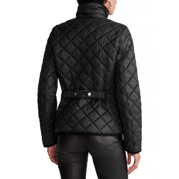 NWT Polo Ralph Lauren Cropped Barn Quilted Jacket Black Small - Picture 3 of 6